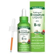 B Complex Liquid Plus B-12 Natural Berry Flavor 2 oz Pack of 2 Y74160