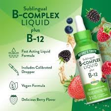 B Complex Liquid Plus B-12 Natural Berry Flavor 2 oz Pack of 2 Y74160