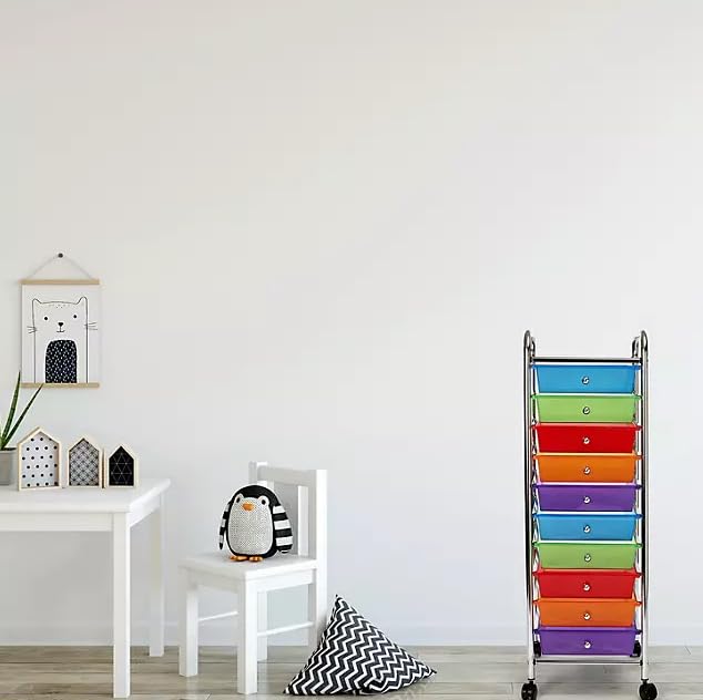 10 Drawer Rolling Storage Cart Q5513
