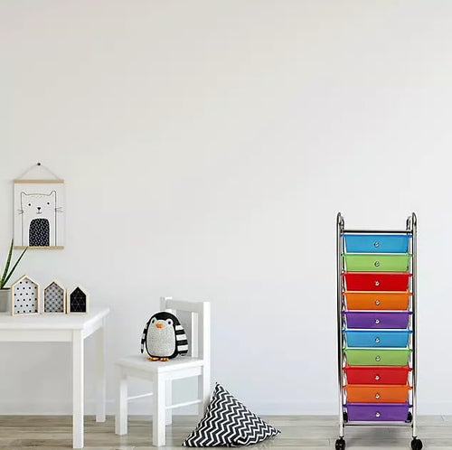 10 Drawer Rolling Storage Cart Q5513