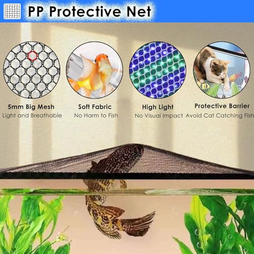 Aquarium Anti-Jump Net Cover (55.1" x 23.6") V87642