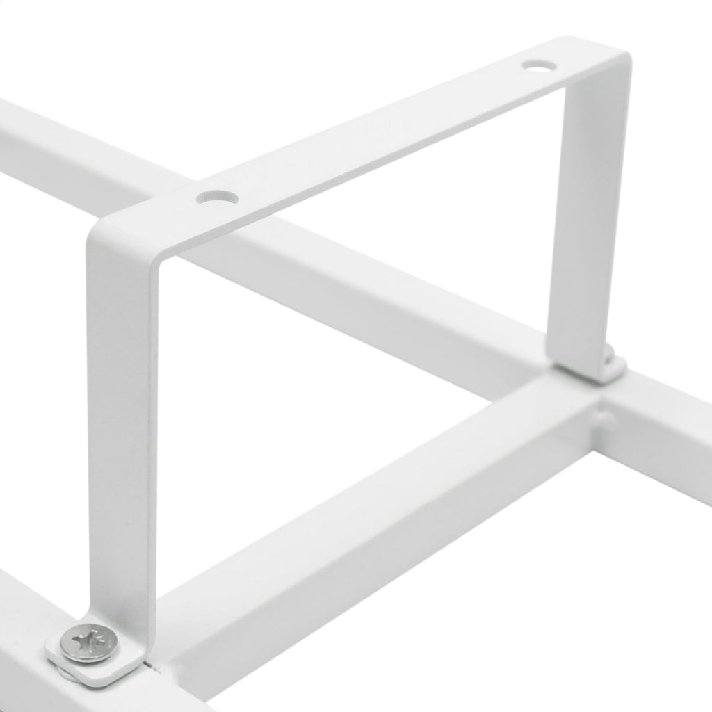 34 Inch Wall Mount Media Storage Rack, 3 pcs CD DVD Organizer Metal Shelf, White H4868