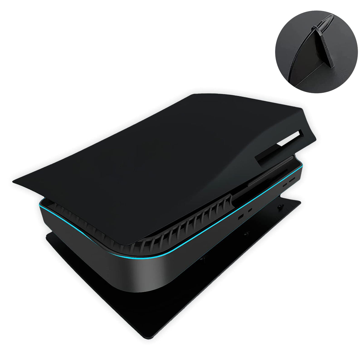 Black Face Plate Cover Shell for PS5 Disc Edition Console E822514