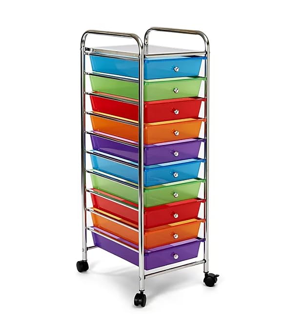 10 Drawer Rolling Storage Cart Q5513