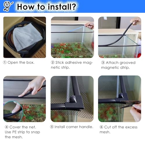 Aquarium Anti-Jump Net Cover (55.1" x 23.6") V87642