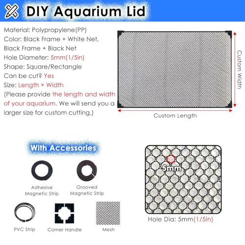 Aquarium Anti-Jump Net Cover (55.1" x 23.6") V87642