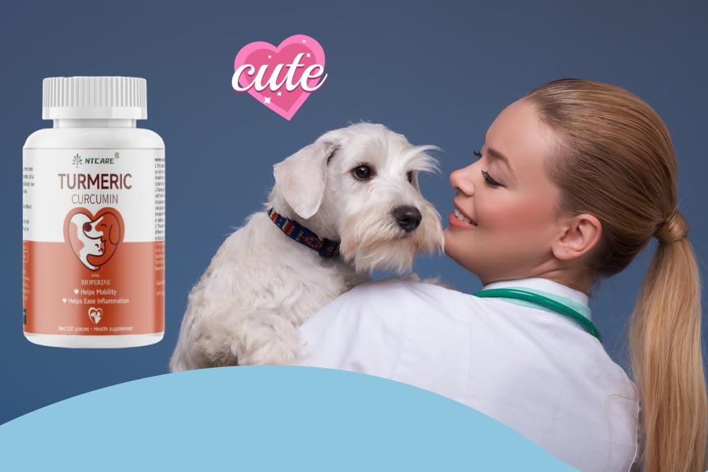 120 Chewable Tablets Turmeric Curcumin Dog Joint Support I9153