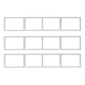 34 Inch Wall Mount Media Storage Rack, 3 pcs CD DVD Organizer Metal Shelf, White H4868