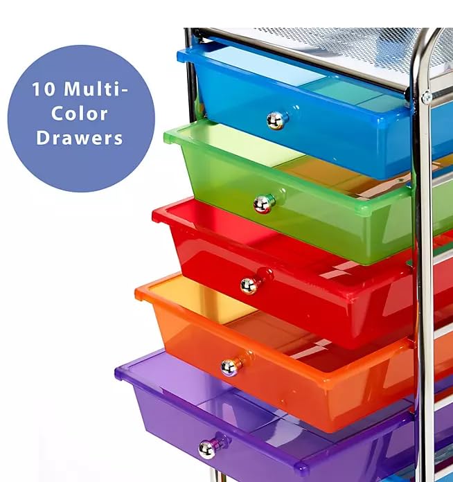 10 Drawer Rolling Storage Cart Q5513