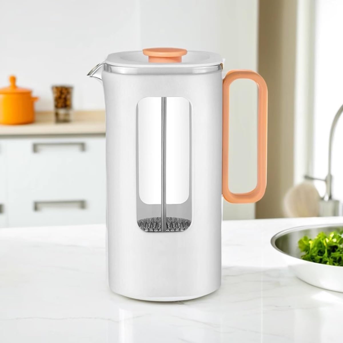French Press Coffee Maker with Plastic Handle, Double Wall Insulation & Stainless Steel Filter U695664