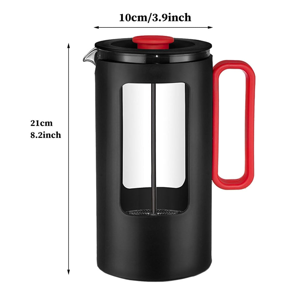 French Press Coffee Maker with Plastic Handle, Double Wall Insulation & Stainless Steel Filter U695664