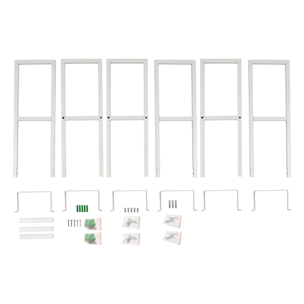 34 Inch Wall Mount Media Storage Rack, 3 pcs CD DVD Organizer Metal Shelf, White H4868