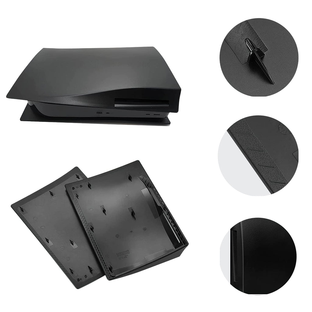 Black Face Plate Cover Shell for PS5 Disc Edition Console E822514