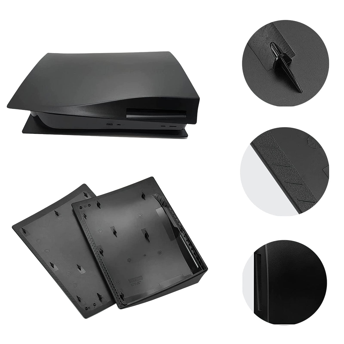 Black Face Plate Cover Shell for PS5 Disc Edition Console E822514