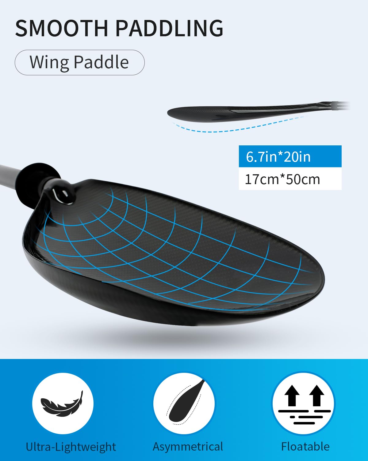 Lightweight Full Carbon Fiber Kayak Paddle W690283
