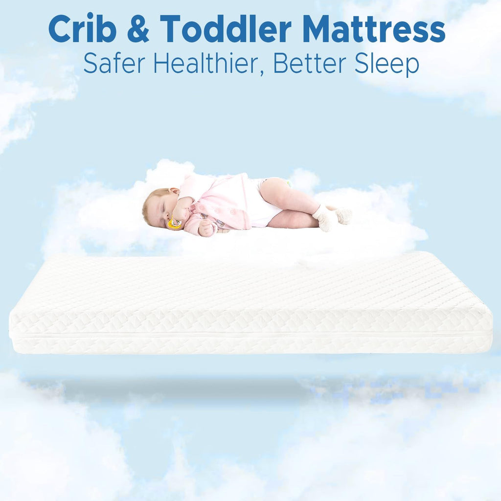 Crib Mattress, Dual Sided Memory Foam Toddler Bed Mattress D190