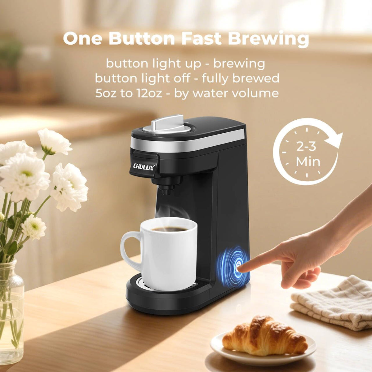 Black Mini Single Serve Coffee Maker J252118