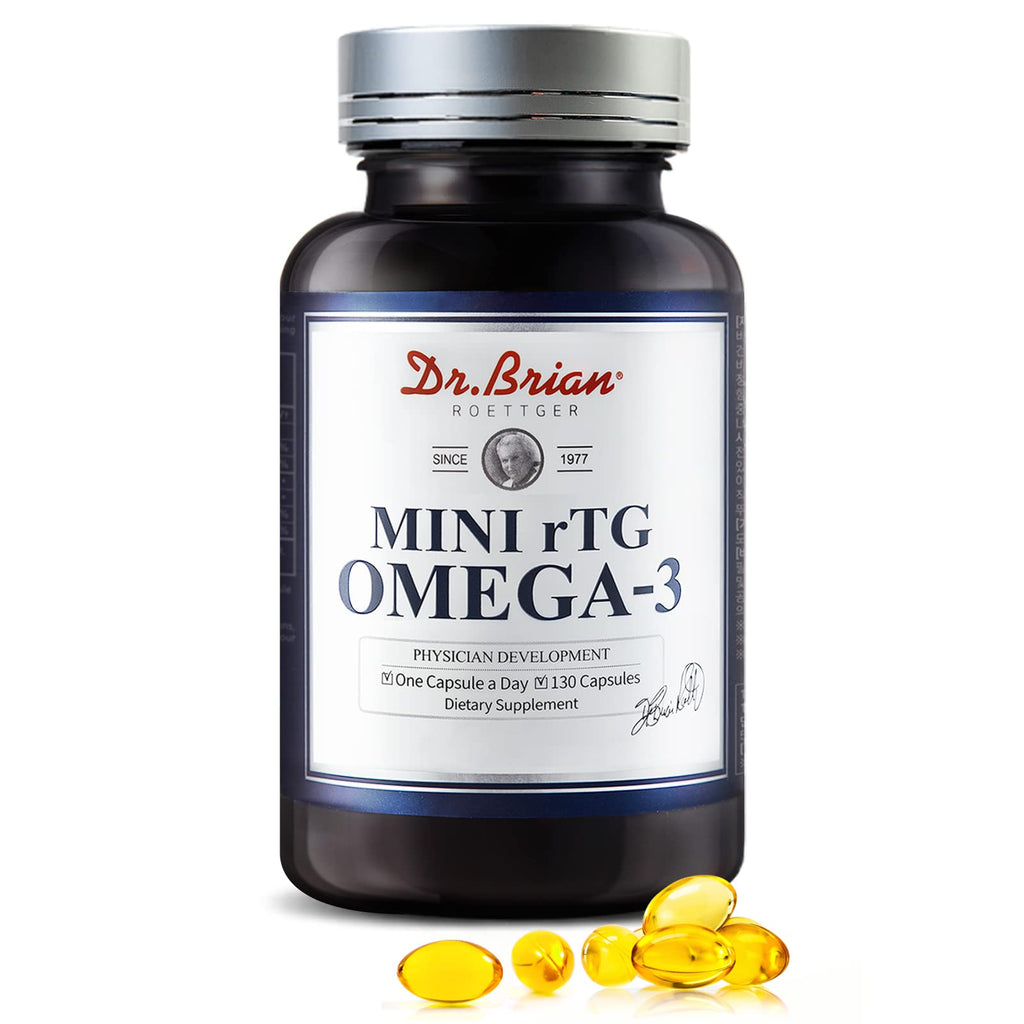 130 Softgel rTG Omega 3 Fish Oil Capsule with EPA/DHA Vitamin D E B1402