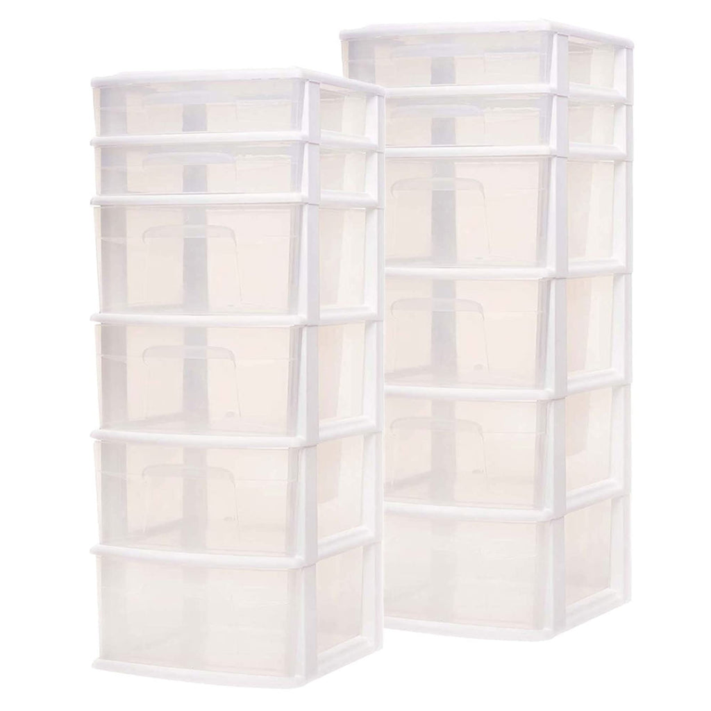 6 Drawer Plastic Storage Cart 2 Pack Z805