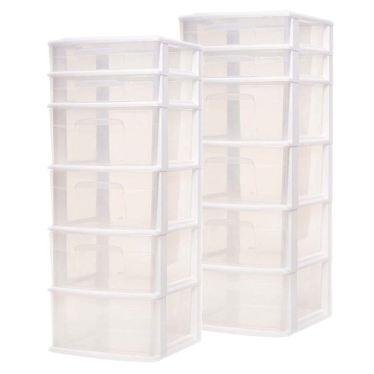 6 Drawer Plastic Storage Cart 2 Pack Z805