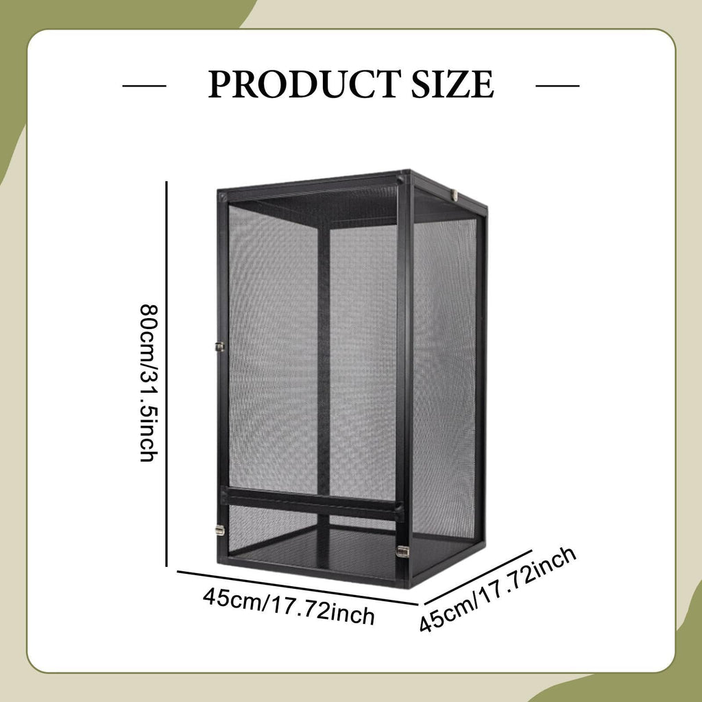 Aluminum Reptile Terrarium with Screen 45x45x80cm H540453