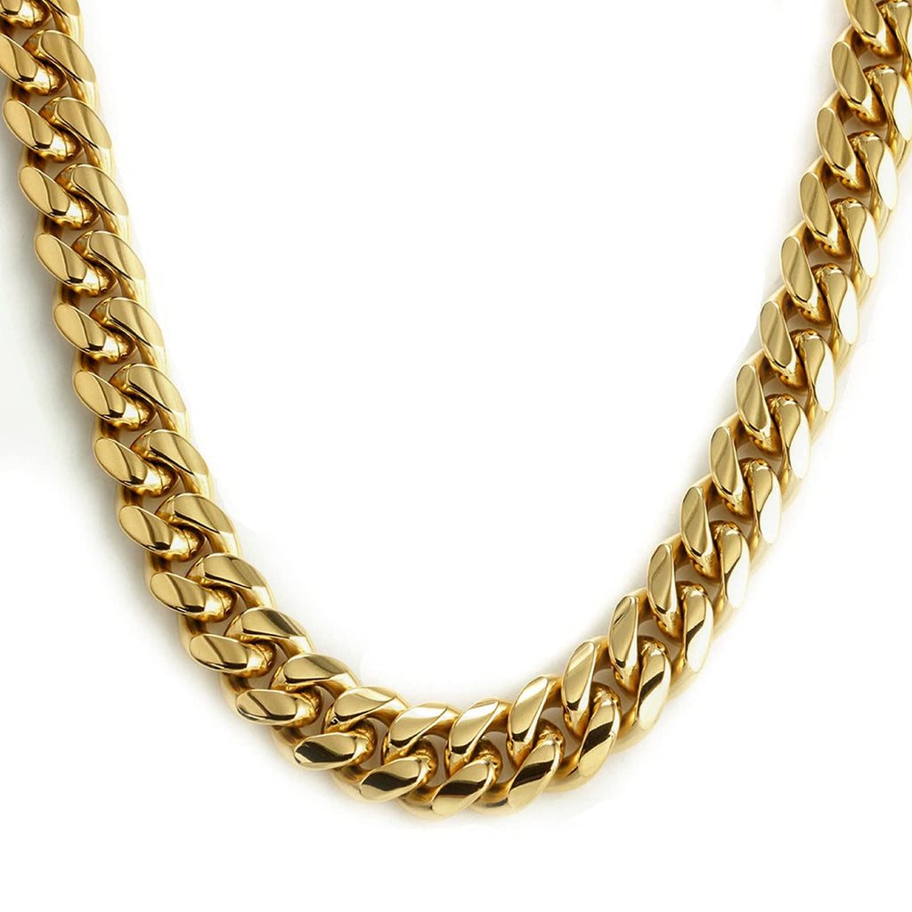 14k Gold Plated Cuban Link Chain Necklace G62395