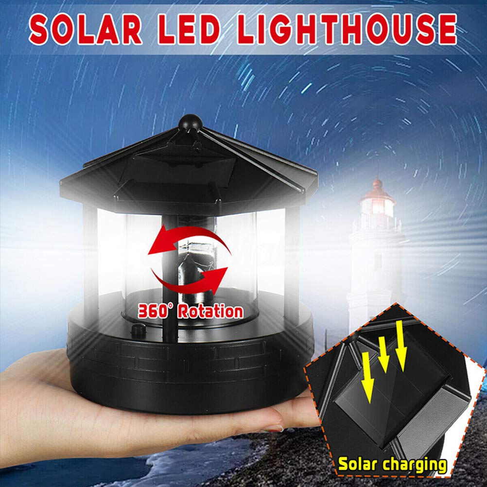 Solar Powered Rotating Lighthouse Decorative Light R2568