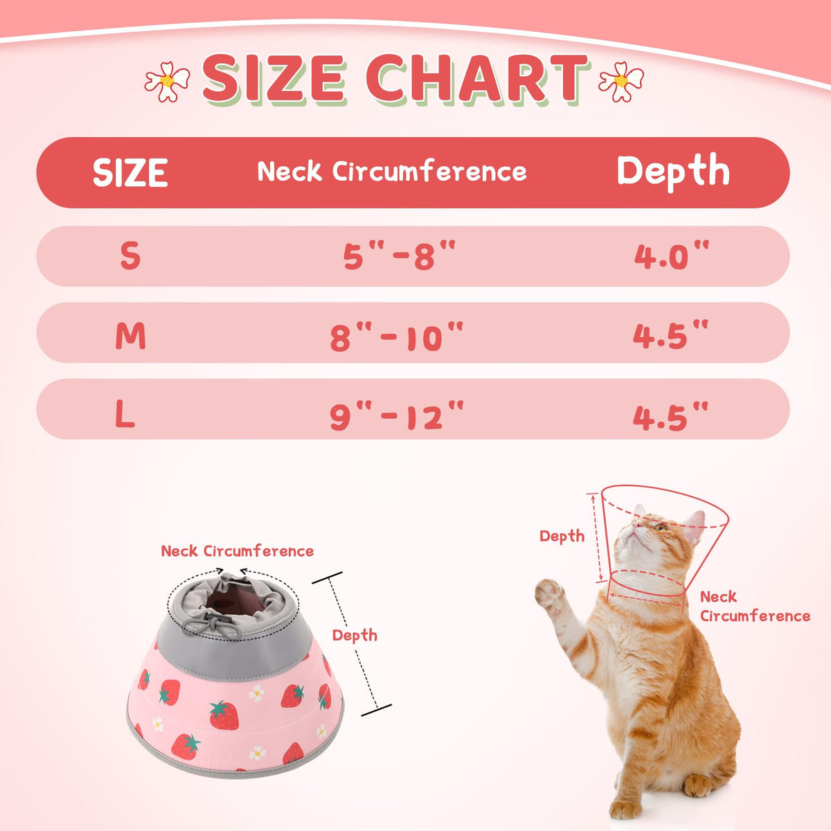 Soft Adjustable Foldable Cat Cone Collar P57807