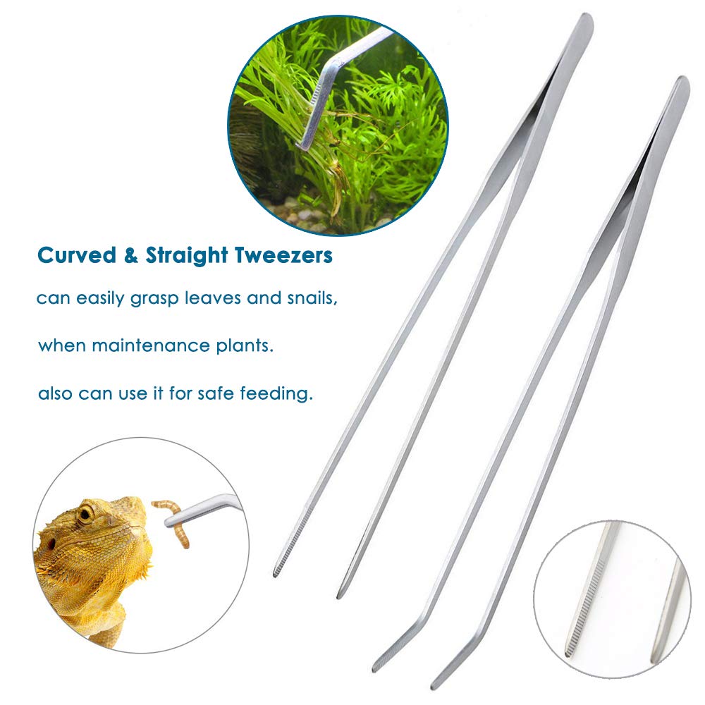 Long Stainless Steel Aquarium Plant Tools Set F9878