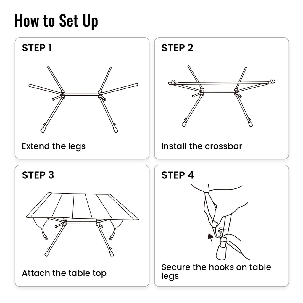 Ultralight Foldable Camping Table 2.4 lbs Y481
