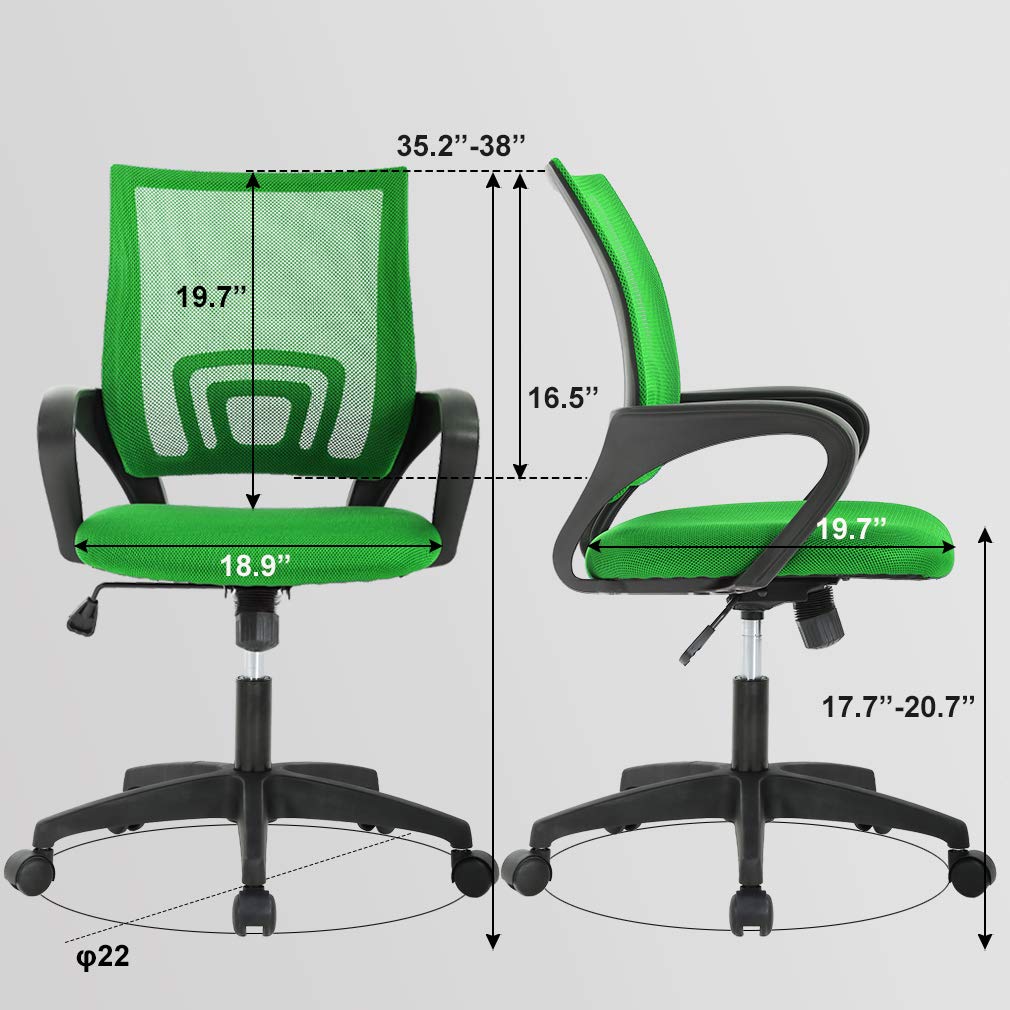 Ergonomic Mid-Back Swivel Office Chair F9342