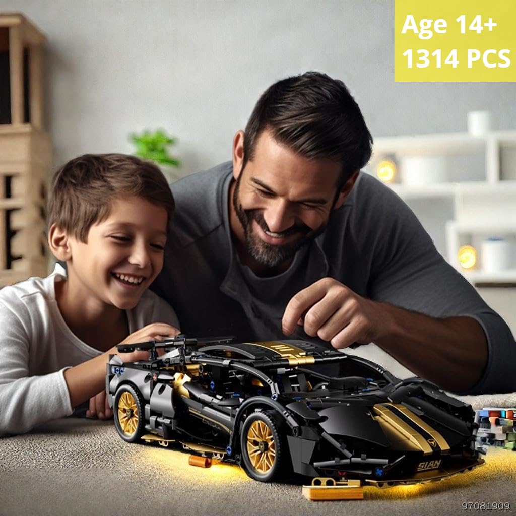 Black 1:14 Race Car Building Block Set K289