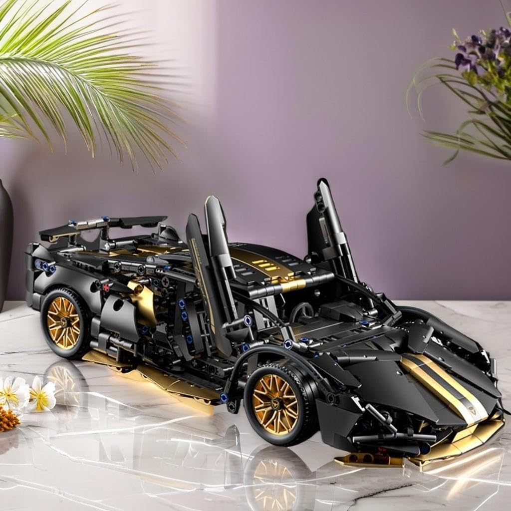 Black 1:14 Race Car Building Block Set K289