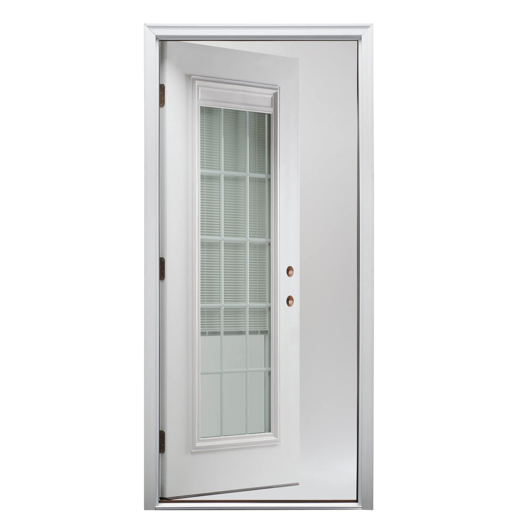 Primed Steel Prehung Door with Clear Low-E Glass 36" x 80" I31180