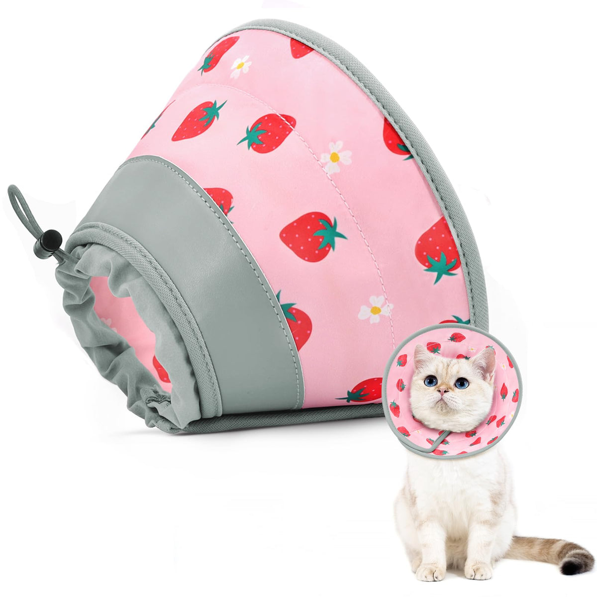 Soft Adjustable Foldable Cat Cone Collar P57807