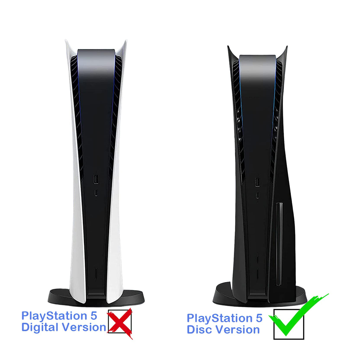 Black Face Plate Cover Shell for PS5 Disc Edition Console E822514
