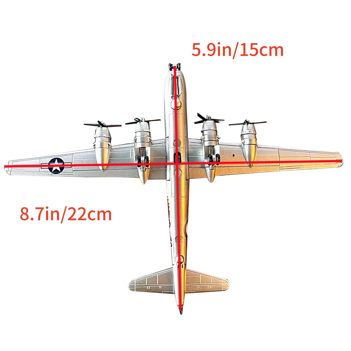 1/200 Scale B-29 Bomber Aircraft Model Alloy Diecast Plane C646090