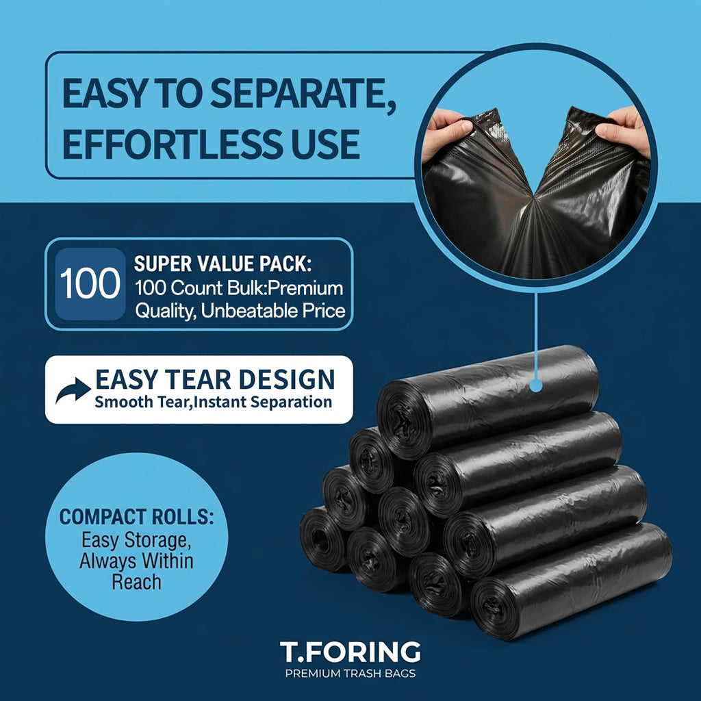55-60 Gallon Heavy Duty Trash Bags, 2.1 Mil, 100 Count N25060