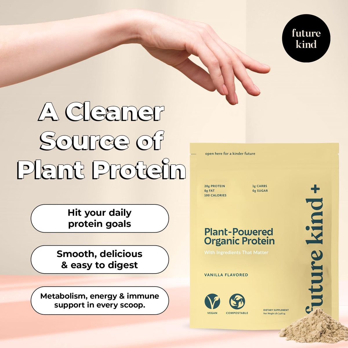 Vegan Protein Powder Vanilla 34 Servings L276682