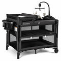 4-in-1 Pack and Play, Baby Bassinet Bedside Sleeper, Black M953543