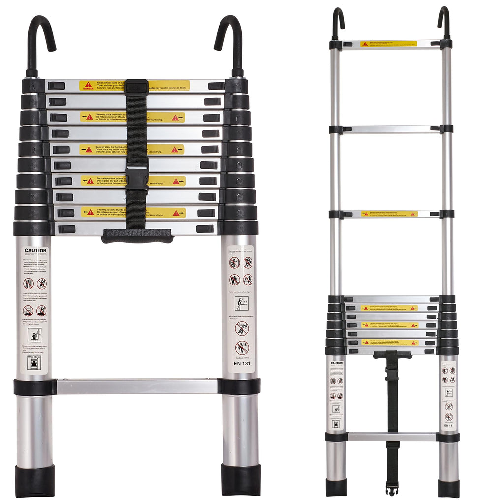 10.5FT Aluminum Telescoping Ladder J8467