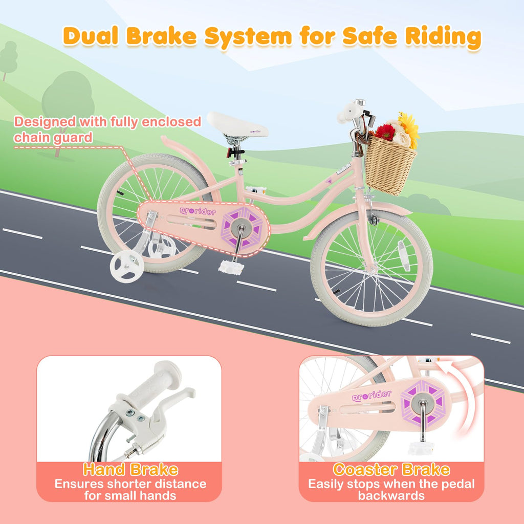 14 16 18 Inch Kids Bike with Training Wheels Q747840
