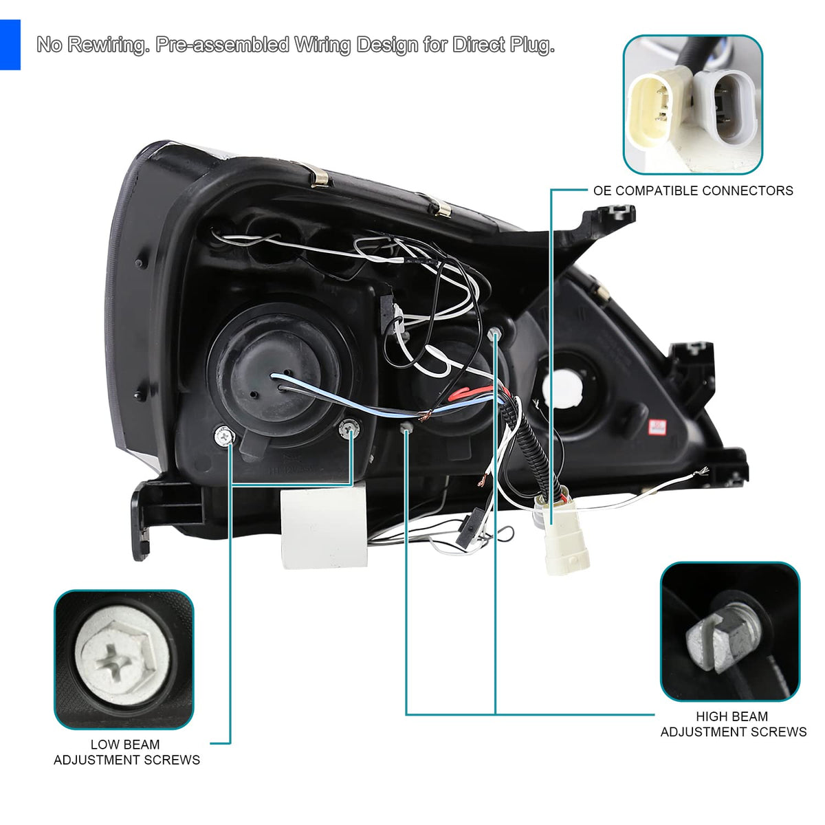 Dual Halo Projector Headlights O616913
