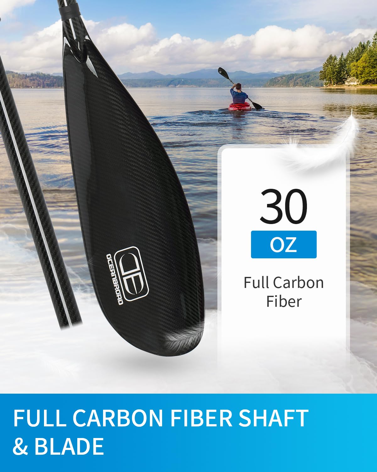 Lightweight Full Carbon Fiber Kayak Paddle W690283