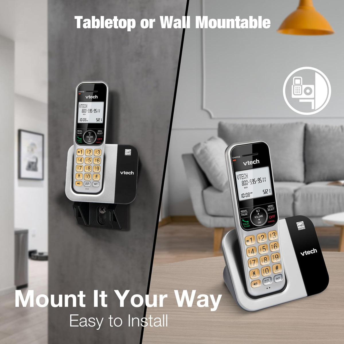 2-Handset Cordless Phone System with Call Block Y43264