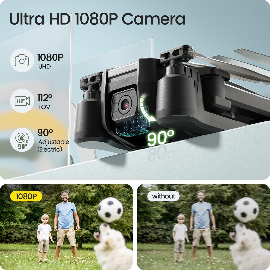 Foldable FPV Drone with 1080P WiFi Camera and Carrying Case J858