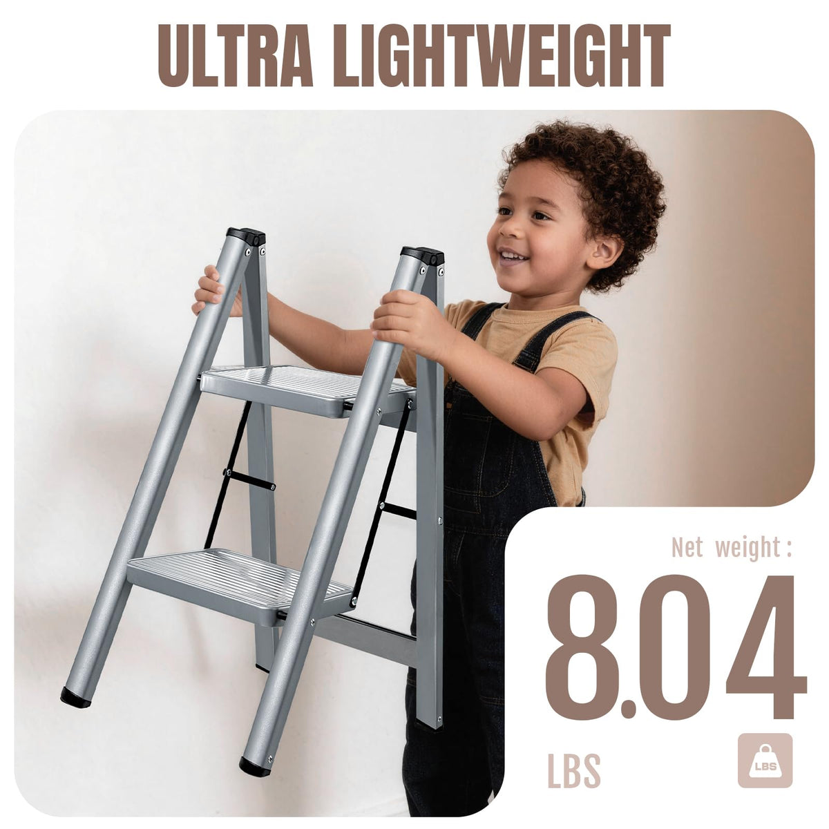 2 Step Steel Folding Step Stool A9475