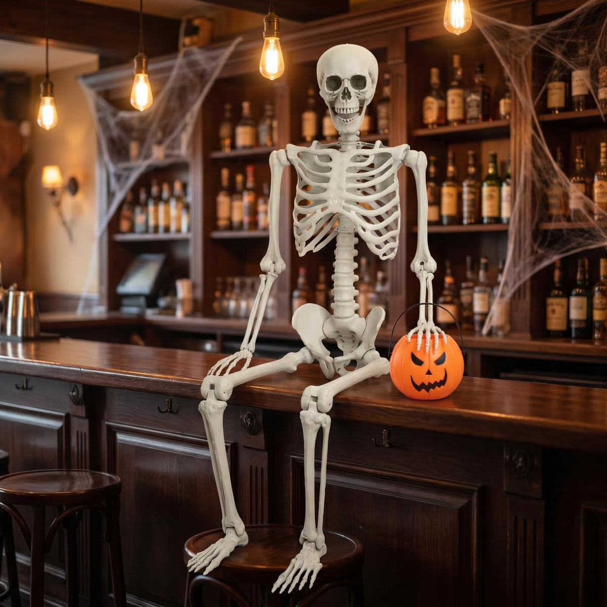5.4FT Life Size Skeleton with Movable Joints Z3662