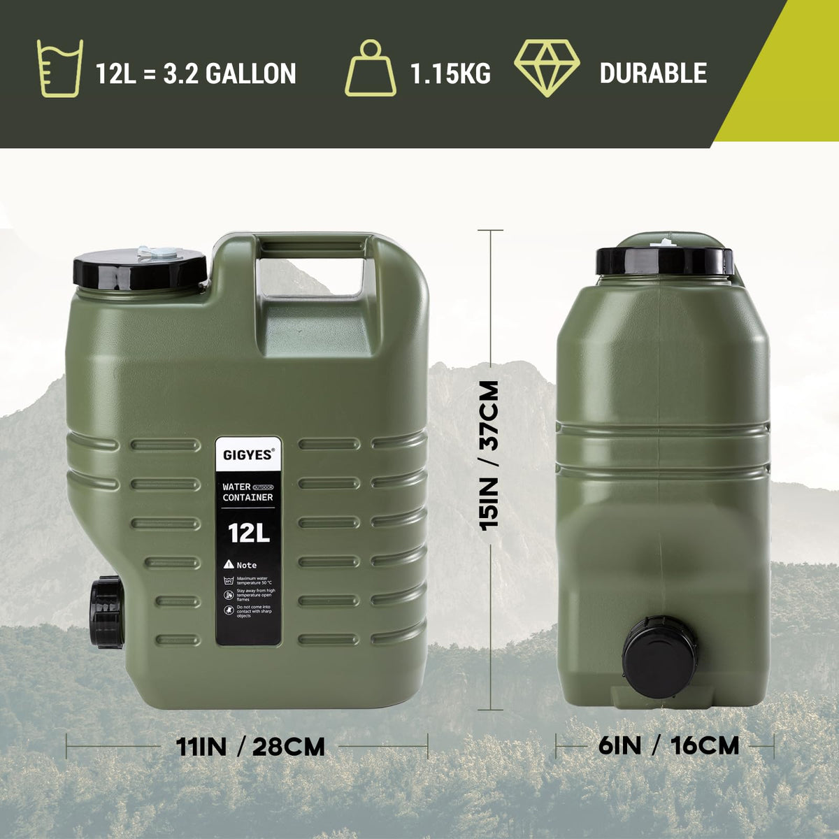3.2 Gallon Camping Water Jug with Spout C278632