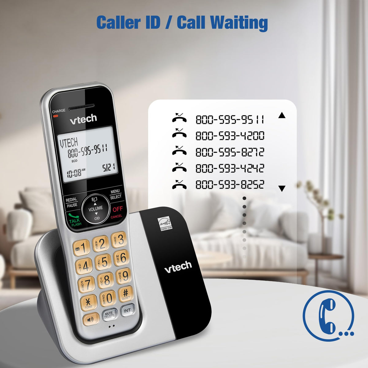 2-Handset Cordless Phone System with Call Block Y43264